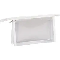 Clairefontaine 3329680084887, Weiches Federmäppchen, Kunststoff, Transparent, Weiß, Einfarbig, Reißverschluss, 220 mm