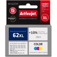 ActiveJet AH-62CRX Tintenpatrone (Ersatz für HP 62XL C2P07AE; Prämie; 18ml; farbe), Hohe (XL-) Ausbeute, Cyan, Magenta, Gelb, Tinte auf Farbstoffbasis, 18 ml, 1 Stück(e), Einzelpackung