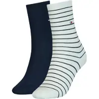 Tommy Hilfiger Socken "TH WOMEN SOCK 2P SMALL STRIPE" 2 Paar, 2 Stk. tlg. mit schmalem Rippenbündchen, meliert, gestreift
