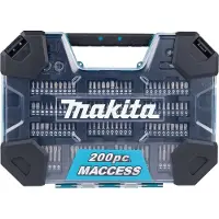 Makita E-22610: Set aus Bohraufsätzen, Bits und Handwerkzeugen, 200 Teile, in einer Transportkassette (alte Artikelnummer: D-37194)