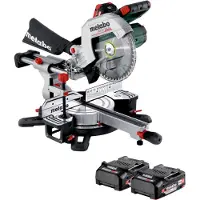 Metabo Akku-Kappsäge KGS 18 LTX BL 254 mit Zugfunktion - - 18V 2x8Ah LiHD + ASC 145 - 614254810