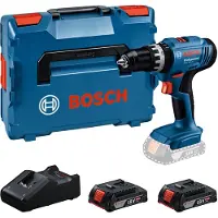 Bosch Professional Akku-Schlagbohrschrauber "GSB 18V-25" Set, inkl. 2 Akkus, Ladegerät und L-BOXX