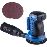 Scheppach Akku-Exzenterschleifer C-OBS125-X | Ø 125 mm | 6000 – 24.000 min-1 | Klettverschluss | Softstart | 20V IXES