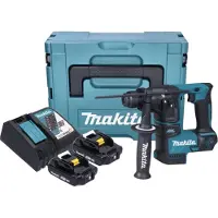 Makita Akku-Bohrhammer für SDS-PLUS 18 V / 2,0 Ah, 2 Akkus + Ladegerät im MAKPAC DHR171RAJ