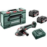 Metabo 613054650, 10000 RPM, 12,5 cm, Akku, 5,2 Ah, 2,5 kg, Bürstenloser Motor