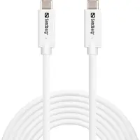 Sandberg 136-75, 300 m, USB C, USB C, USB 3.2 Gen 2 (3.1 Gen 2), 10 Gbit/s, Weiß