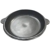 Davr Metall Bratpfanne Gussdeckel-Pfanne für Kasan 16 L Ø 46,5 cm Gusseisen mit Gussgriff