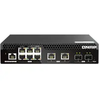 Qnap QSW-M2106R-2S2T, Managed, L2, 10G Ethernet (100/1000/10000), Rack-Einbau, 1U