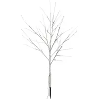 Bonetti LED Baum "Weihnachtsdeko" 3 Stk. Warmweiß 3 Beleuchtete Deko-Sträucher in Birkenoptik, Höhe je 80 cm