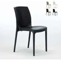 GRAND SOLEIL 20er Stühle Küchenstuhl Esstischstuhl Esszimmerstuhl Boheme Stock - Schwarz