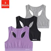 Bench . Bustier Packung, 3 im sportlichen Look mit Ringerrücken