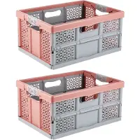 Keeeper lea 2x Stabile Profi-Klappbox mit Soft-Touch Griffen, 48,5 x 35 x 23,5 c