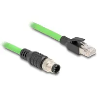 DeLOCK M12 Kabel A-kodiert 8 Pin Stecker zu RJ45 Stecker PUR (TPU) 2 m