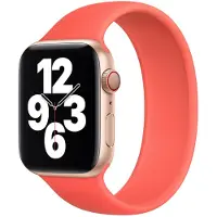 Apple Silikon Solo Loop für Watch | 44/45/46/49 mm - Größe 10 - Pink Citrus