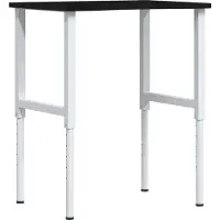 vidaXL Werkbank Dunkelbraun 80x60x(71,5-98) cm Massivholz Eiche