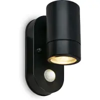 Briloner Sensor-Außenwandleuchte 3789015, schwarz, Kunststoff, GU10
