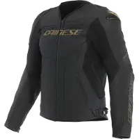 Dainese Racing 5 Motorrad Lederjacke, schwarz/gold, 48