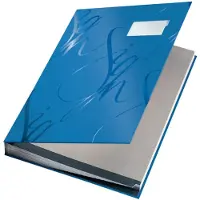 Leitz Design-Unterschriftenmappe 5745, 18 Fächer, Karton, blau