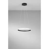 LUCE Design LED-Pendellampe Axis, Ø 40 cm, schwarz, Metall, CCT