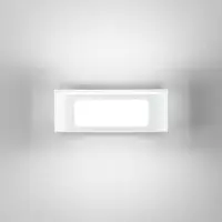 In.tec® LED Aussenwandleuchte Desert, weiß / opal, Aluminium, Modern, LED Wandleuchte außen