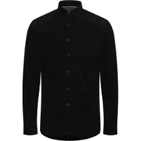 !Solid Langarmhemd SOLID "Langarmhemd SDJuan", Herren, Gr. S, N-Gr, schwarz, Obermaterial: 100% Baumwolle CO., Hemden Langarmhemd