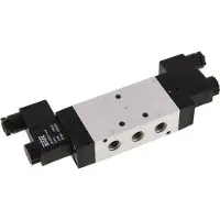 AirTec 5/3 G1/4'' Auspuff-Mittelmagnetventil 24V DC 3-10bar/42-140psi