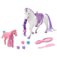 Atosa Pferde Floco Figur 29x24 Cm Rosa Rosa One Size