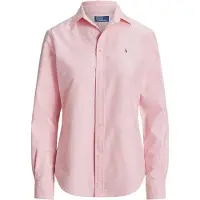 Ralph Lauren für Damen. 211891377002 Schmal geschnittenes Oxford-Hemd rosa (48), Lässig, Baumwolle, Klassisch, Langarm