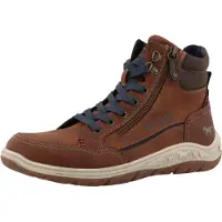 Mustang Herren Stiefeletten mit Steppeinstieg und Reißverschluss 15M0181002, Größe:43 EU, Farbe:Braun