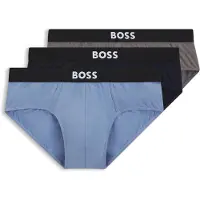 BOSS Hipster "3P ONE", Herren, Gr. XXL, Jersey, blau (open miscellaneous 987), Jersey, Obermaterial: 95% Baumwolle, 5% Elasthan, Unterhosen Hipster