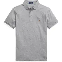 Ralph Lauren für Herren. 710713130007 Custom Slim Fit Poloshirt aus weicher Baumwolle grau (XS), Lässig, Kurzarm
