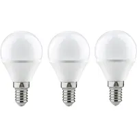 Paulmann LED-Leuchtmittel "Tropfen 4W E14 230V Warmweiß 3er-Pack", Energieeffizienz: G, weiß, L:8cm Ø:4,5cm, Leuchtmittel, 2700 Kelvin, LED-Leuchtmittel