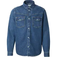 Pepe Jeans für Herren. PM30909155U0 Authentic Shirt Brooks Jeanshemd blau (L), Lässig, Denim, Langarm
