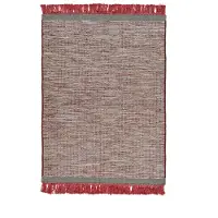 Arte Espina Teppich "Nomad 8064", bunt (grau, rot), B:170cm H:11mm L:240cm, Wolle, Teppiche, Teppich, Handgemachter Fransenteppich in neutralem Design