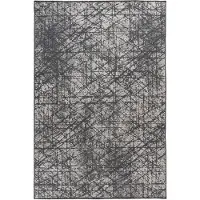 Kayoom Teppich "Kalea 225", grau, B:120cm H:8mm L:170cm, Polyester, Teppiche, Teppich, Flachgewebeteppich mit Relief-Design, Used-Look, moderne Farben