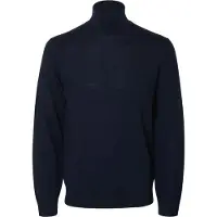 Selected Herren Pullover & Cardigans Slhtray Ls Knit Merino Roll Neck - Donkerblauw - Größe M