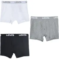 Levi's Kids Boxershorts KIDS "BOXER BRIEF", Jungen, Gr. S (116/134), 3 Stk., schwarz-weiß (schwarz, grau, meliert, weiß), Obermaterial: 95% Baumwolle, 5% Elasthan, eng, Unterhosen Boxershorts, for BOYS