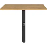 Germania Eckverbindungsplatte "Agenda", schwarz (grandson, eiche, nachbildung, schwarz), B:80cm H:91cm T:80cm, Holzwerkstoff, Metall, Ansatztischplatten, Eckverbindungsplatte, mit Stützfuß aus Metall