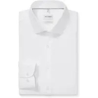 Olymp Businesshemd "Level Five body fit", Herren, Gr. 44, N-Gr, weiß, Web, Obermaterial: 64% Baumwolle, 27% Polyester, 9% Elasthan, Hemden Businesshemd, Topseller