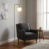 Opviq Stehleuchte Viran, goldfarben antik, Glas, Höhe 146 cm, E14