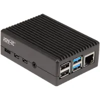 Joy-It RB-AlucaseP4+08, Behausung, Raspberry Pi, Raspberry Pi, Schwarz, Aluminium, 65 mm