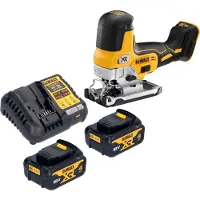 DeWalt DCS 335 M2 Akku Stichsäge 18 V 135 mm Brushless + 2x Akku 4,0 Ah + Ladegerät