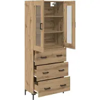 vidaXL Highboard 2 stk. Artisan-Eiche 69,5 x 34 x 180 cm Holzwerkstoff