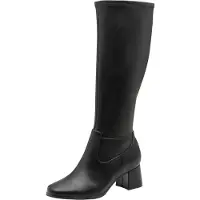 Tamaris Stiefel mit Reißverschluss, Breitem Absatz und Runder Schuhspitze