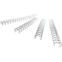 GBC Drahtbinderücken WireBind, A4, 34 Ringe, 14 mm für max. 125 Seiten, 100 Stück, silber