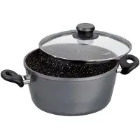 Stoneline Kochtopf 7451 1,5 L, Alu-Druckguss, Grau, Deckel inklusive