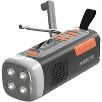 Marmitek RESQ 200 - Kurbelradio, Tragbar, Analog & Digital, DAB, DAB+, FM, 87,5 - 108 MHz, 170 - 240 MHz, 3 W