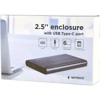 Gembird EE2-U3S-6-GR, HDD / SSD-Gehäuse, 2.5", SATA, Serial ATA II, Serial ATA III, 6 Gbit/s, USB Anschluss, Aluminium