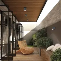 VIOKEF LED Außendeckenleuchte Andria, schwarz, Aluminium, LED Deckenleuchten