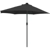 vidaXL Gartensonnenschirm 294 x 150 x 224 cm Polyester und Stahl